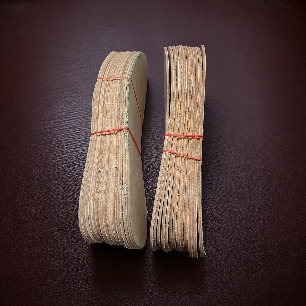 Sole leather detail — bundled strips